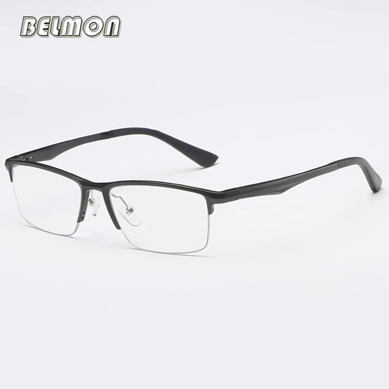 

Anti-Blue Rays Spectacle Frame Men Eyeglasses Computer Gaming Goggles Eye Glasses Clear Lens Half-Frame For Male Eyewear RS563