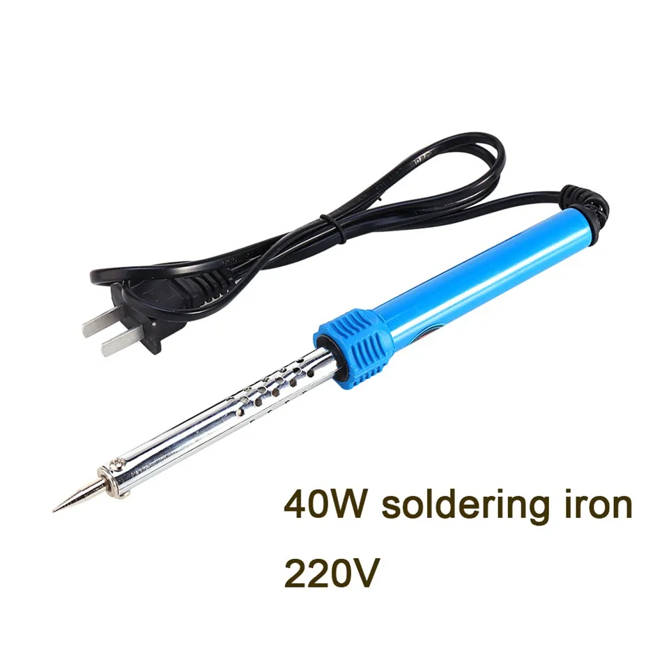 New 220V 40W Electric Welding Solder Soldering Iron Tip Kit Electronic