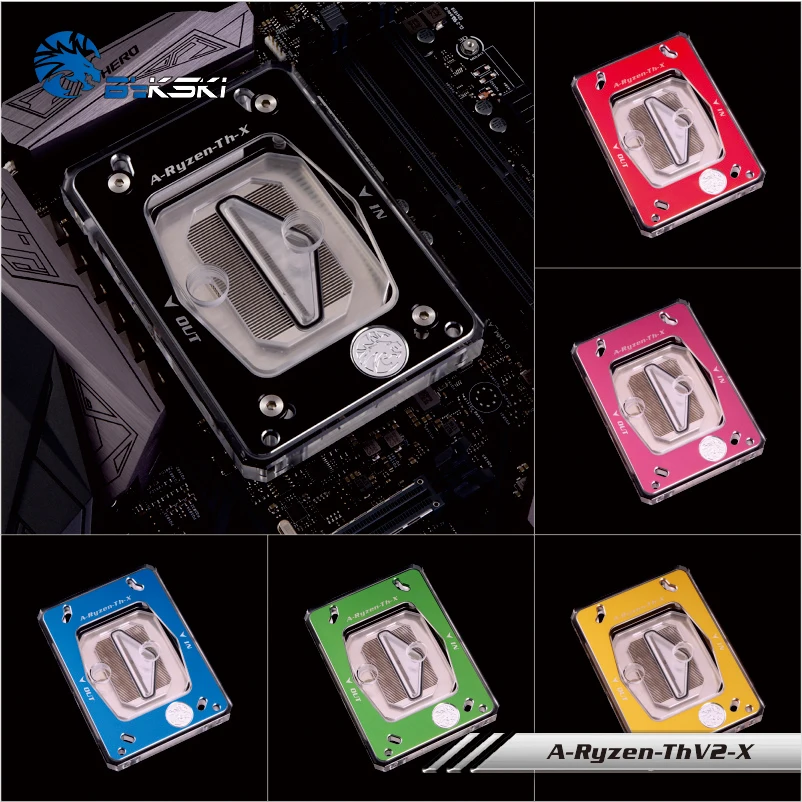 

Bykski A-Ryzen-ThV2-X, For AMD CPU AM2+/3/3+/4/X399 Water Blocks, Color Panel RBW Lighting System,