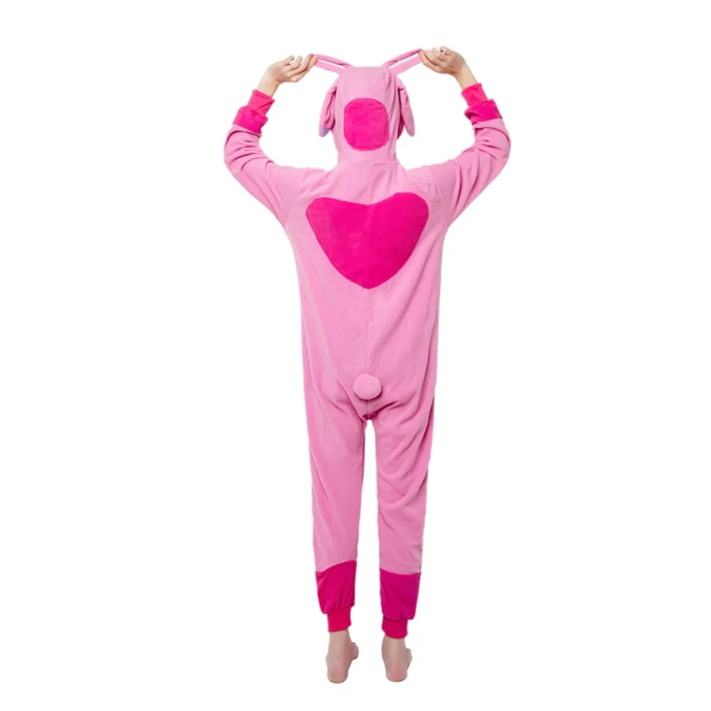Флис костюм карнавальный для взрослых унисекс кигуруми костюм для косплея «Пижама» розовый шовный комбинезон пижамы