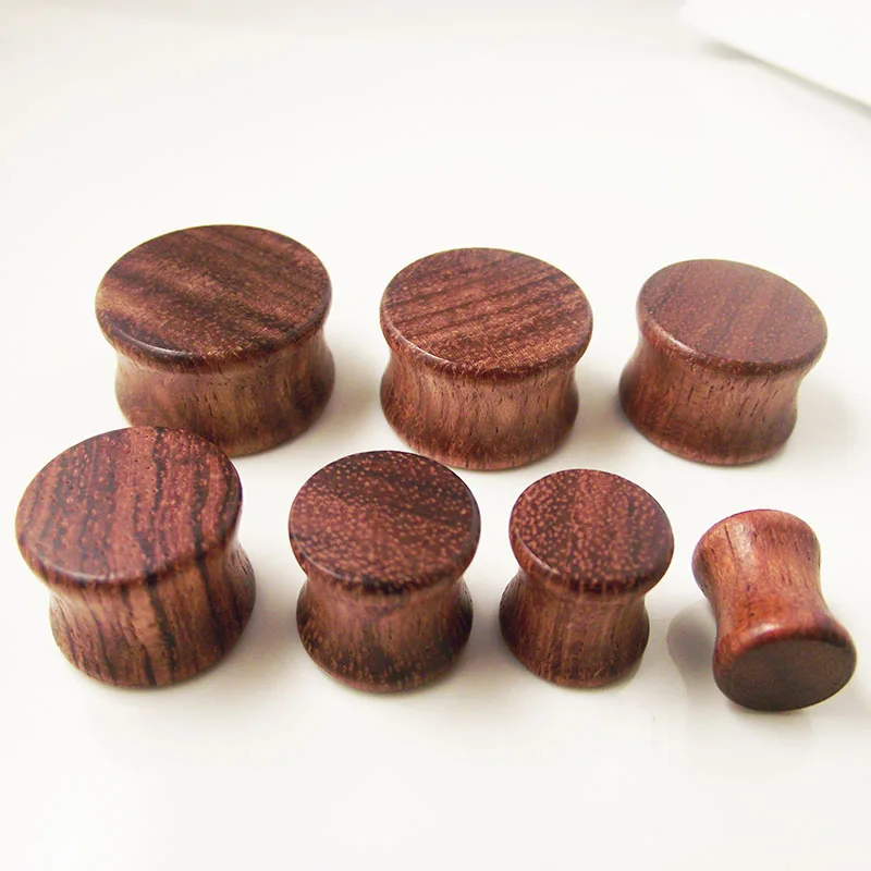 Buy 2Piece Solid Choose Size Saddle Ear plug Wooden