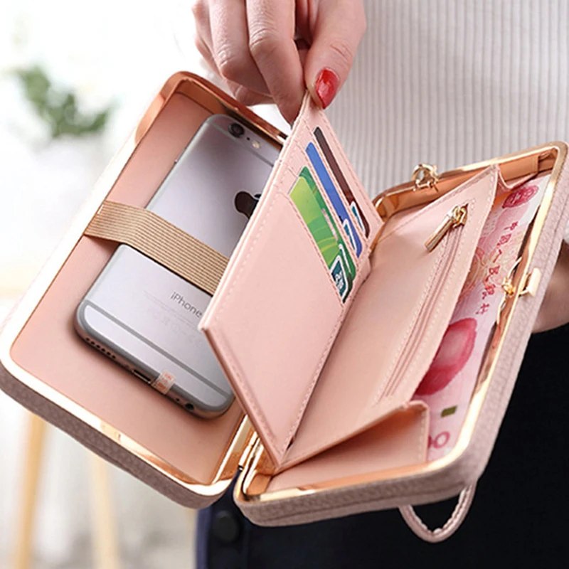 

Fashion Bow Tie Women Wallet Leather Wallet Female Large Capacity Women Purse Wallets Clutch porte monnaie femme wristlet WWS080