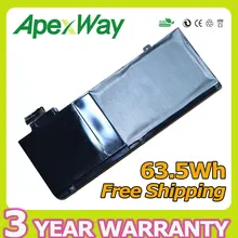Apexway 63,5 V laptop-batterie A1322 für Apple Macbook Pro 13 “PRÄZISION ALUMINIUM UNIBODY (2009 VERSION) A1278 MB991 */A MB990 */A