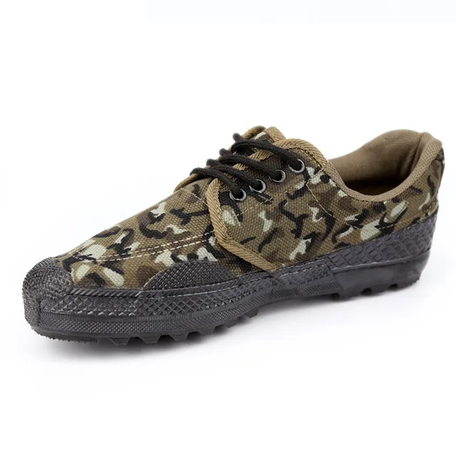 Canvas Outdoor Sport Exercise Soldier Army Green Low Top Camouflage