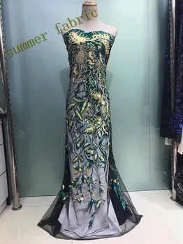 

Wholesale bridal lace fabric a1116-39 mesh tulle lace new arrival embroidery french net fabric