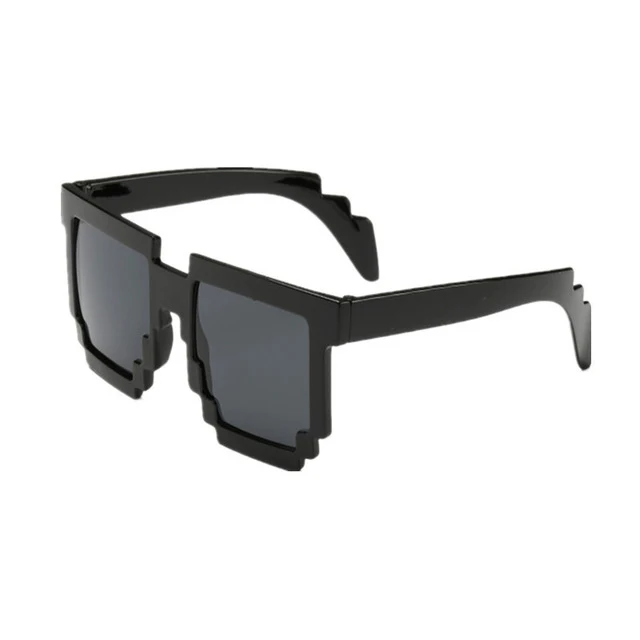 

2018 Trendy UV400 Hot Minecraft Glasses 8 bit Pixel Women Men Sunglasses Female Male Mosaic Sun Glasses kids Boys Girls Vintage