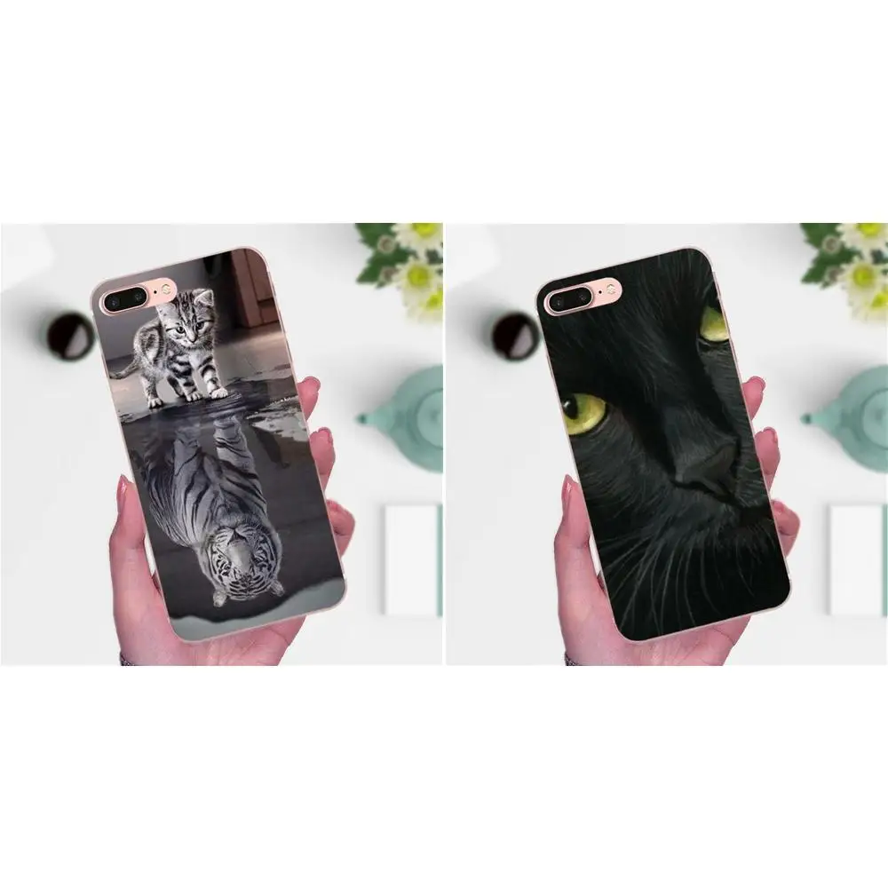 Черный кот животное Diy Красочные Для Huawei P7 Honor 4C 5A 5C 5X 6 6C 6A 6X 7 7X 8 9 V8 V10 Y3II Y5II Y6II G8 Play Lite