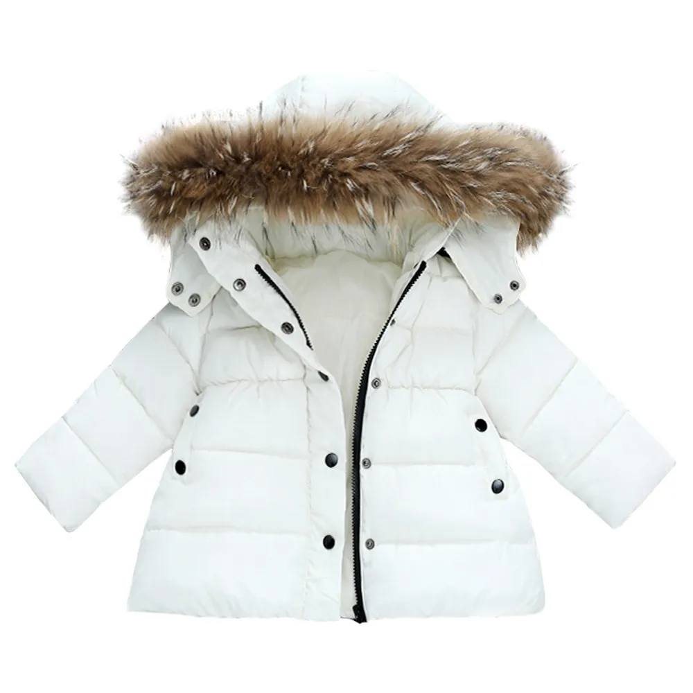 TELOTUNY/осенне-зимний теплый пуховик для маленьких девочек и мальчиков; Детский пуховик; осенне-зимняя теплая детская одежда; Z0830 - Цвет: Белый