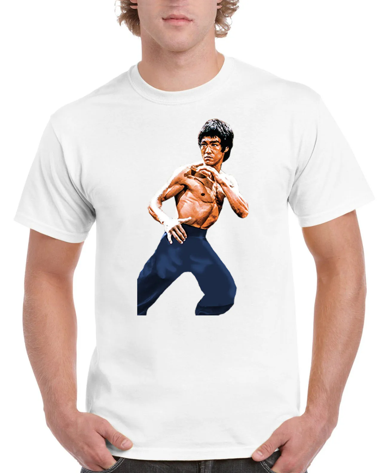 

bruce lee funny streetwear tee Cotton O-Neck