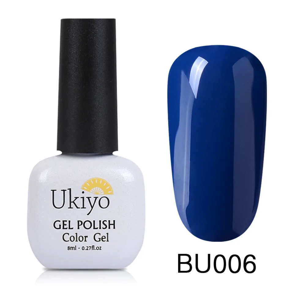 Ukiyo 8 мл синий цвет серии лак для ногтей длительного действия Гель с УФ