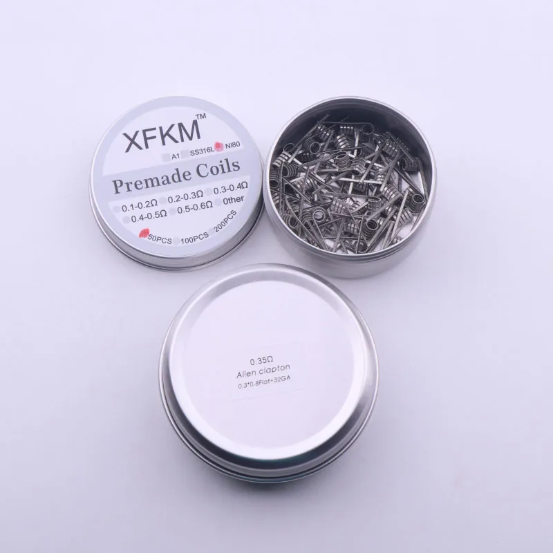 XFKM NI80 50/100 Hive clapton готовые провода смешанные скрученные Quad Tiger сопротивление