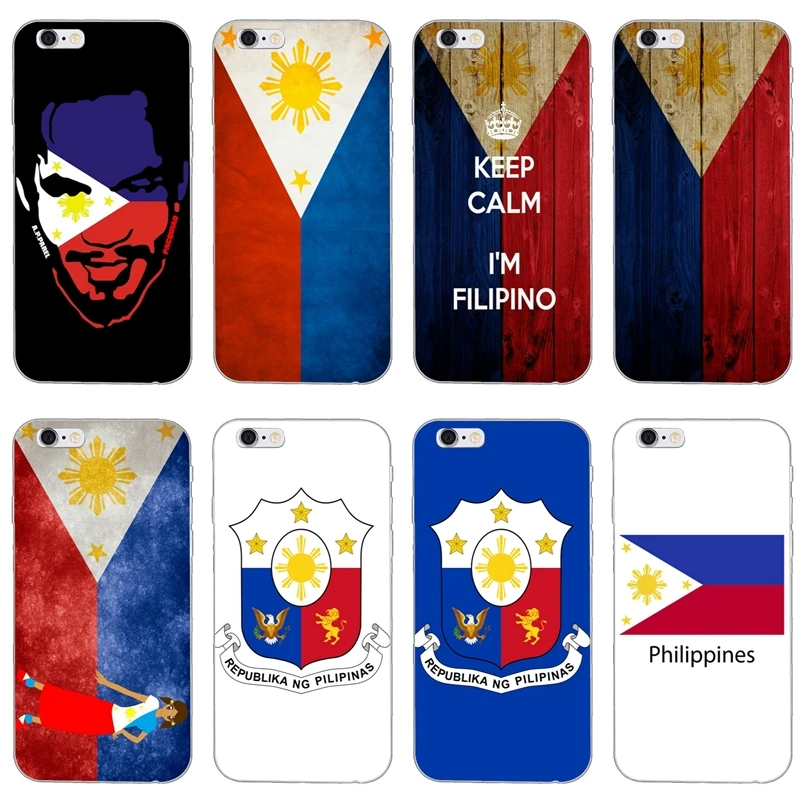 

Philippines flag banner pattern For iPhone X XR XS Max 8 7 plus 6s 6 plus SE 5s 5c 5 4s 4 iPod Touch case Soft phone cover