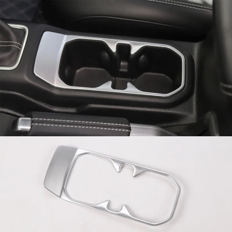 Silver 1 шт. авто-Стайлинг подставка для стакана воды украшения наклейки для Jeep Wrangler JL+ красные автомобильные аксессуары серебро углеродное волокно - Название цвета: Silver