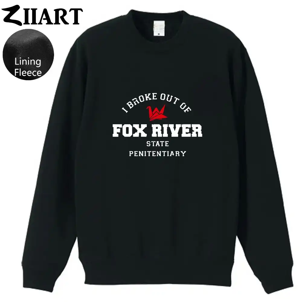 Paper Crane Duck Swan Est 2005 Prison Break School Scofield Fox River Art Design Woman Girl Fleece Pullover Sweatshirts Ziiart