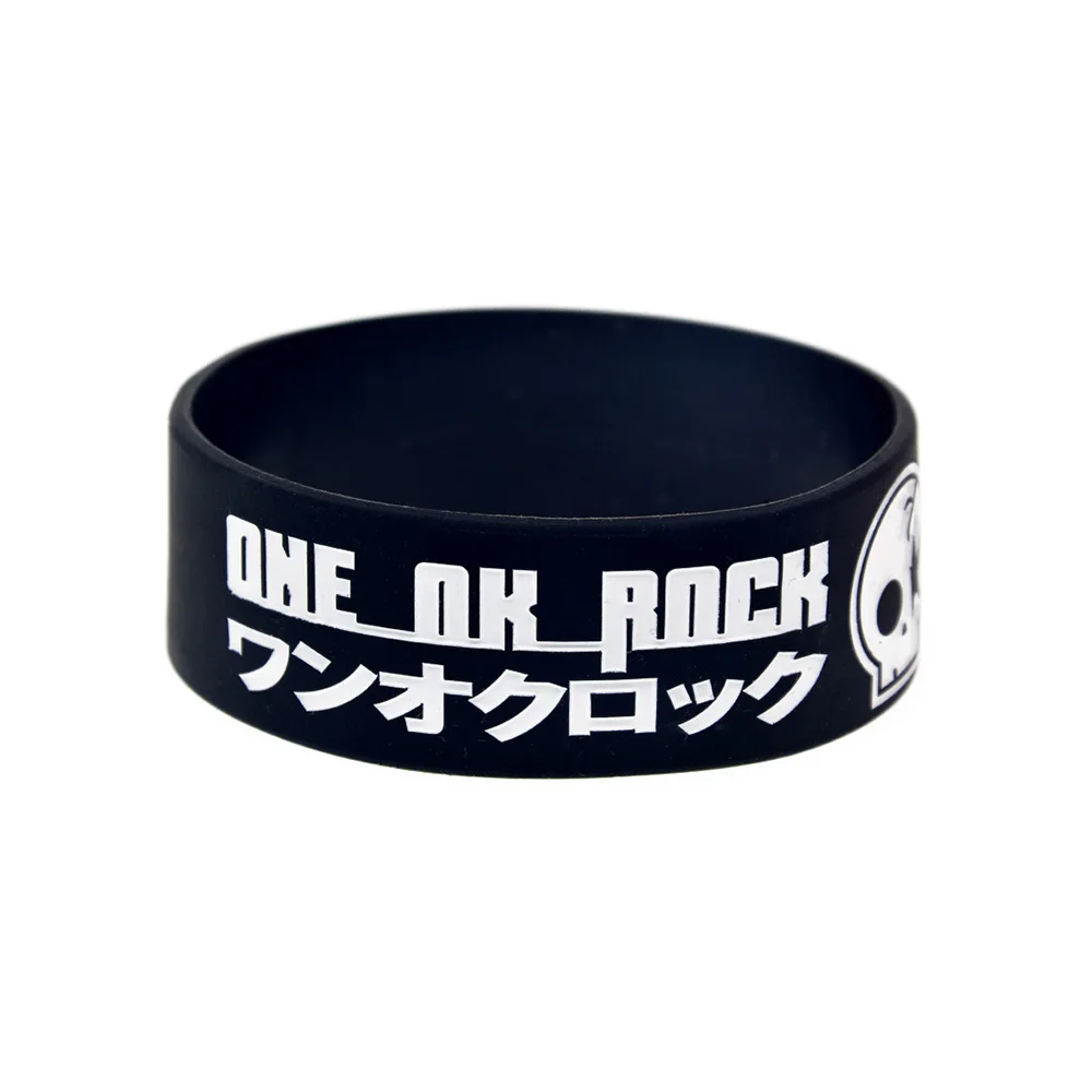 OBH 25 шт. черный Debossed One Ok Rock силиконовый резиновый браслет для любителей музыки