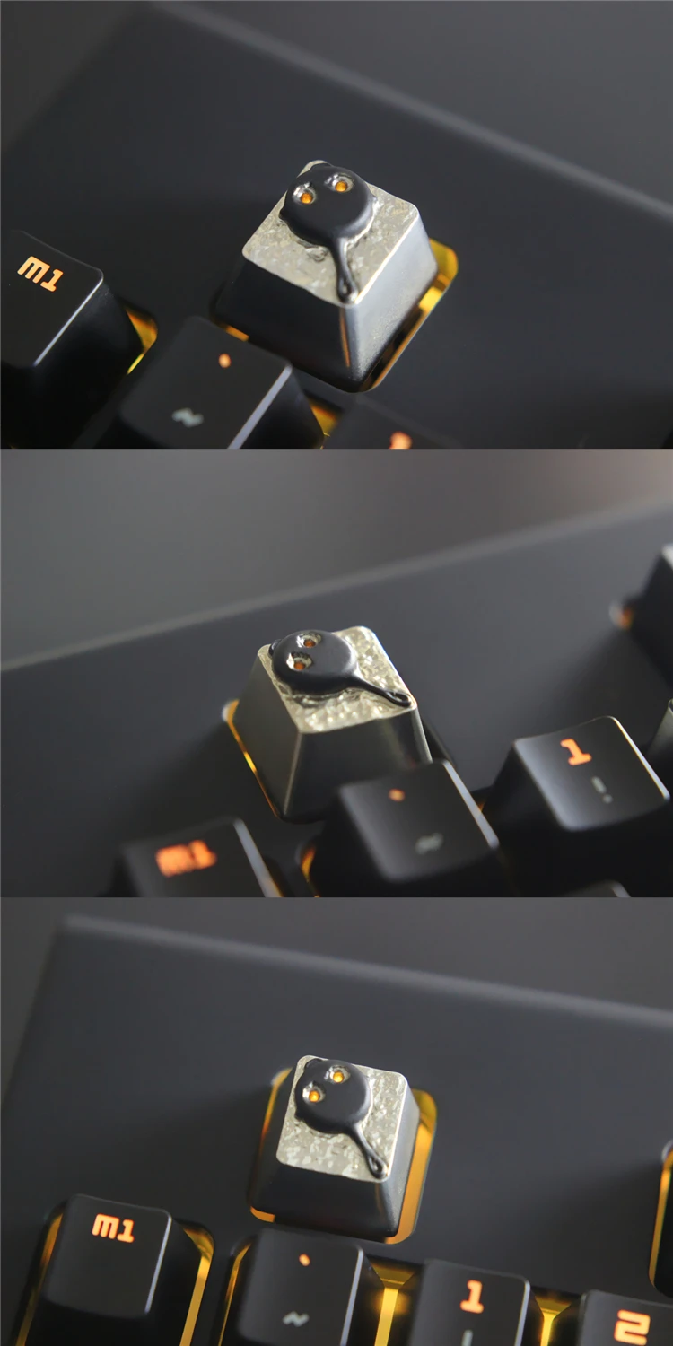 Em relevo personalizado liga de zinco keycap para jogo teclado mecânico