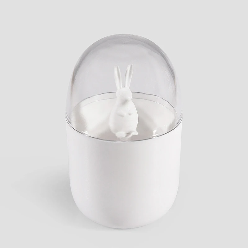 1 шт. Нетоксичная креативная пластиковая подставка для зубочисток цилиндрическая ватная палочка коробка офисный стол Коробка для хранения ванная комната стол коробка 11*7 см - Цвет: Rabbit