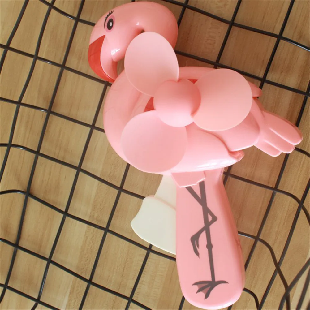

1pc Lovely Flamingos Design Fans Summer Necessity Portable Hand Fan Battery Operated USB Power Handheld Mini Fan Cooler