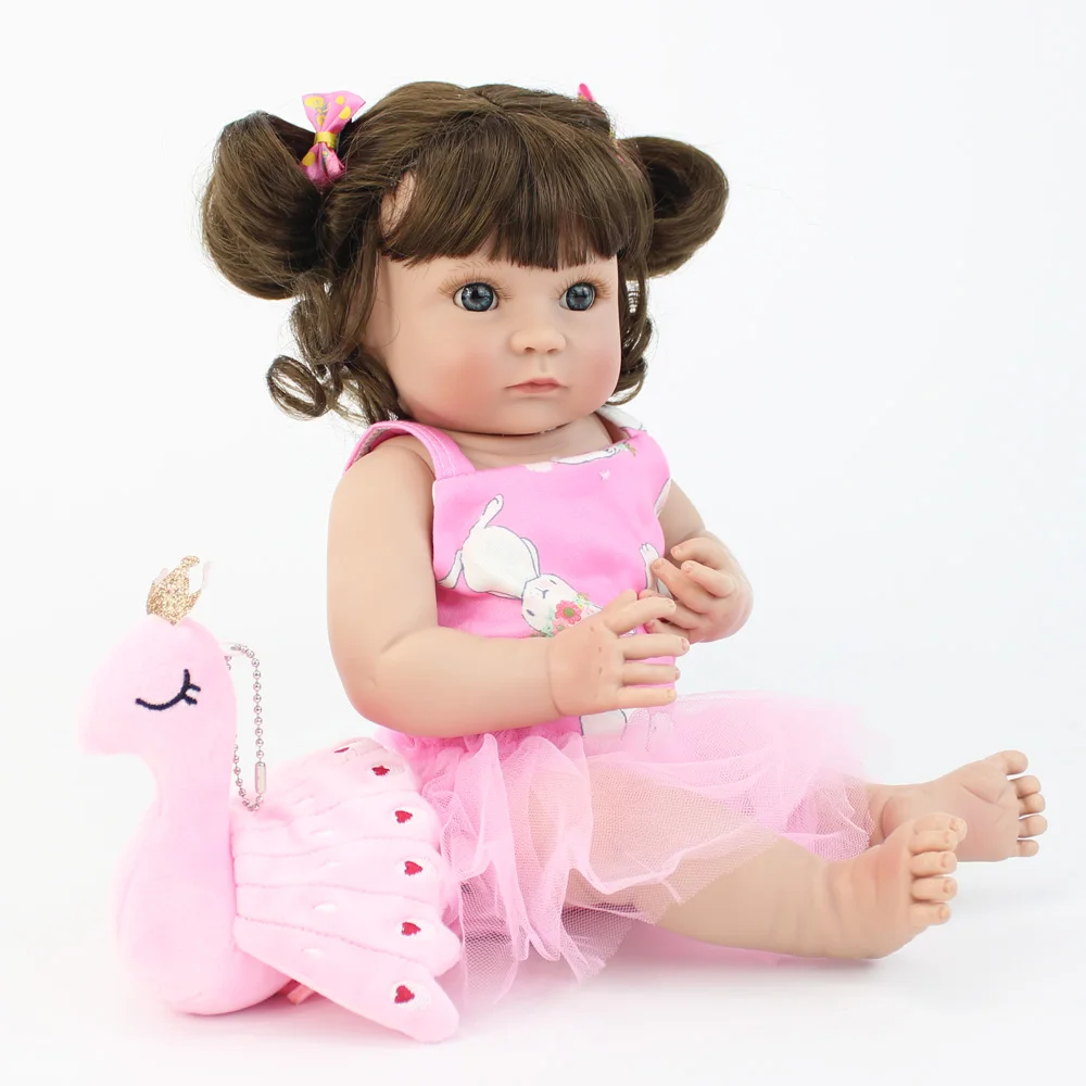 40 см полный корпус мягкий силиконовый винил Reborn Baby Doll игрушка 15 дюймов принцесса мини девочка младенцы кукла подарок на день рождения игровой дом Купание игрушка