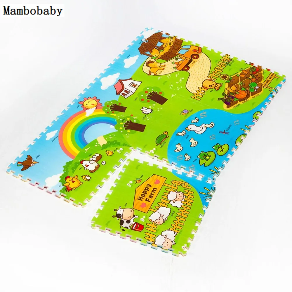 

Mambobaby Baby Crawling Play Creeping Mat Climb Pad Puzzle Split Joint EPE Happy Farm Underwater World Playmat Kids Toys Carpet