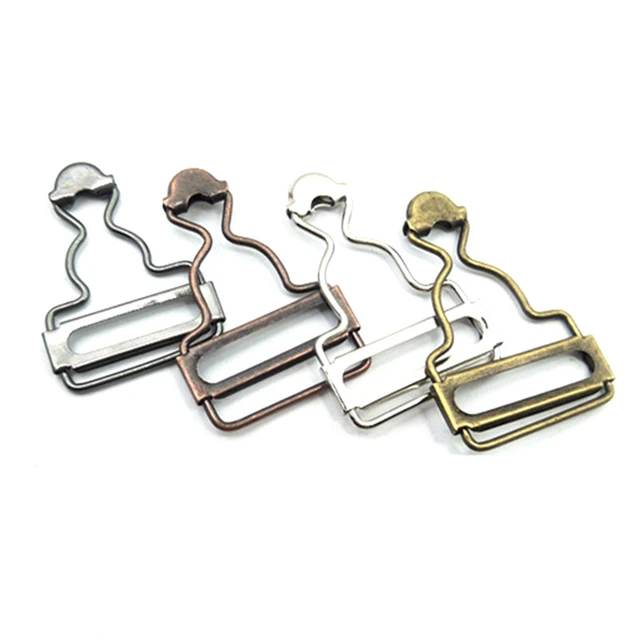  6 Sets Metal Overalls Buckles, 1-1/2 Overall Replacement Clasp  Clips with Adjustable Tri Glide Slide Buckle and Buttons for Jeans  Suspender, Bib Pants DIY Sewing Accessories (Bronze)