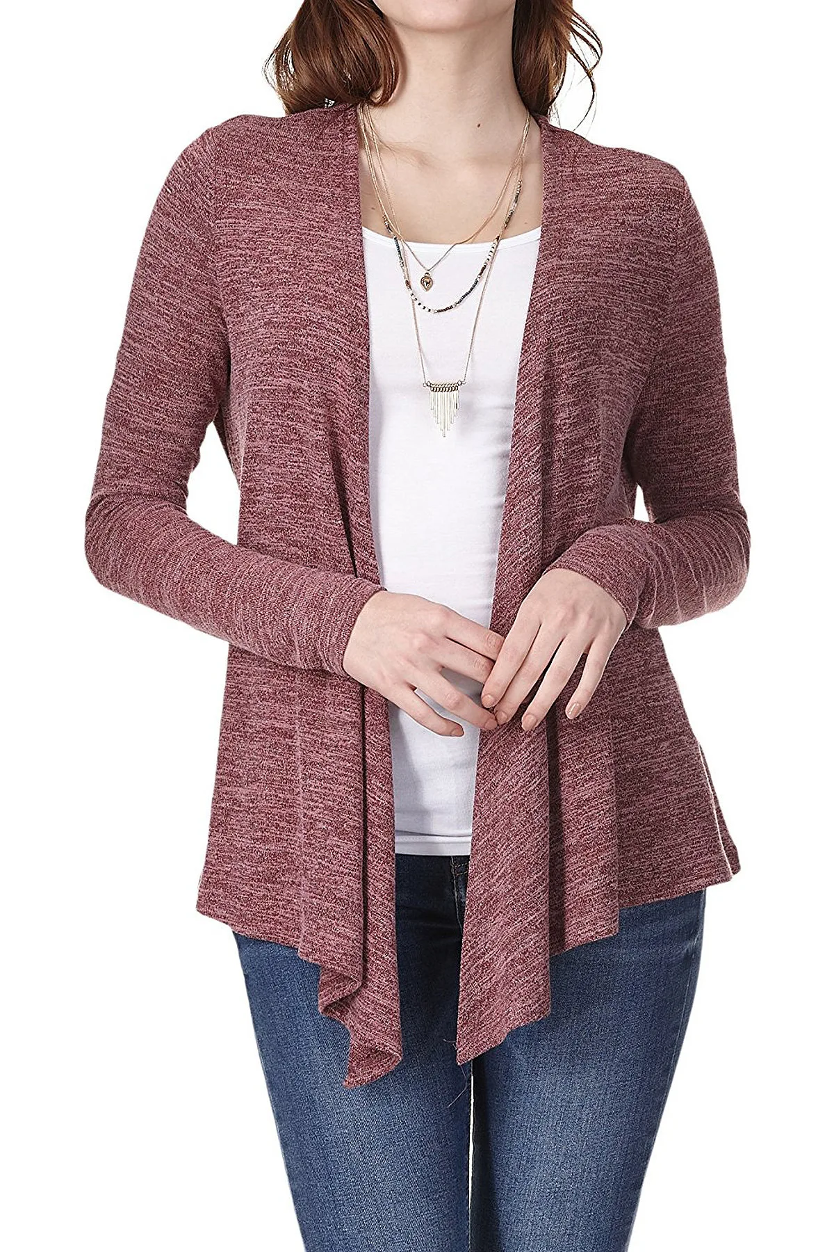 Fashion Autumn Irregular Hem Sweater Cardigan Women Casual V neck Knitted Long Sleeve Open