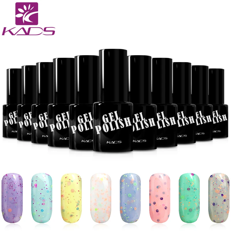 

KADS Cheese Nail Gel Polish Sequins UV Gel Polish Long Lasting Soak Off Gel Lacquer UV Top Coat For Nail Art Glue Vernis