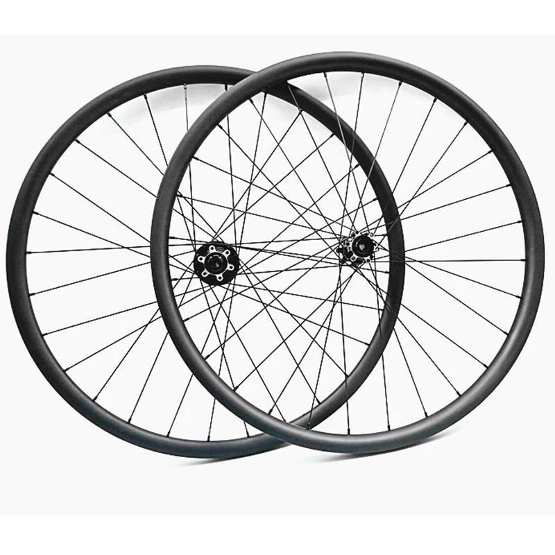 Perfect 650b carbon mtb disc wheels 27.5er 27x25mm mtb carbon wheels front powerway M42 hubs rear powerway M82 hub bike wheelset 0