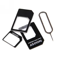 עבור iphone 10pcs / הרבה 4 ב 1 פין הוצא מתאם כרטיס SIM רגיל מתאמי מיקרו SIM מתאמי כרטיס SIM ננו עבור 4 iPhone 4S 5 6 מספרי 6S כל (5)