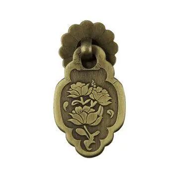 

2016 New Fashion Chinese Ming and Qing Dynasties bronze antique handle door cabinet drawer handle copper flower  HTE-212