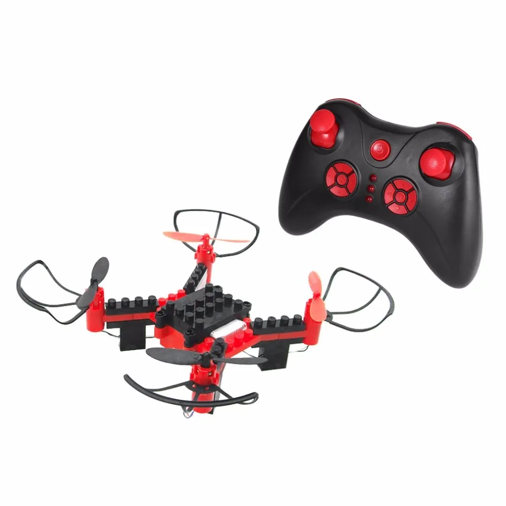 

RC Helicopter DIY 2.4G 4CH Creative Quadcopter Assembling DIY Educational Toys Building Blocks Drone Mini Drones 3D DIY Bricks