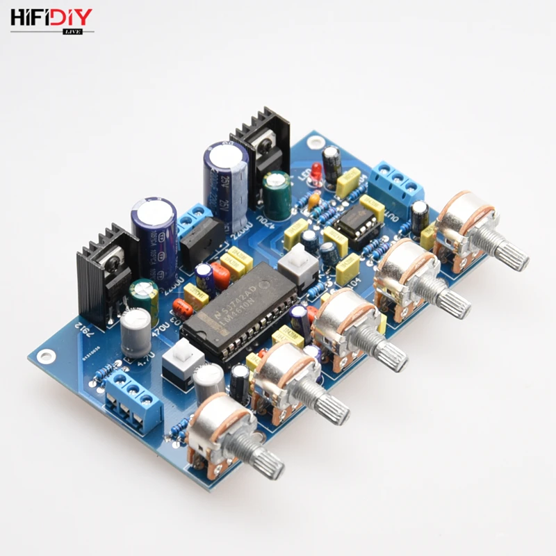 

DIYLIVE HI-FI DIY power amplifier tone board Voltage amplifier LM4610 tone +5532 amplification front - stage finished products