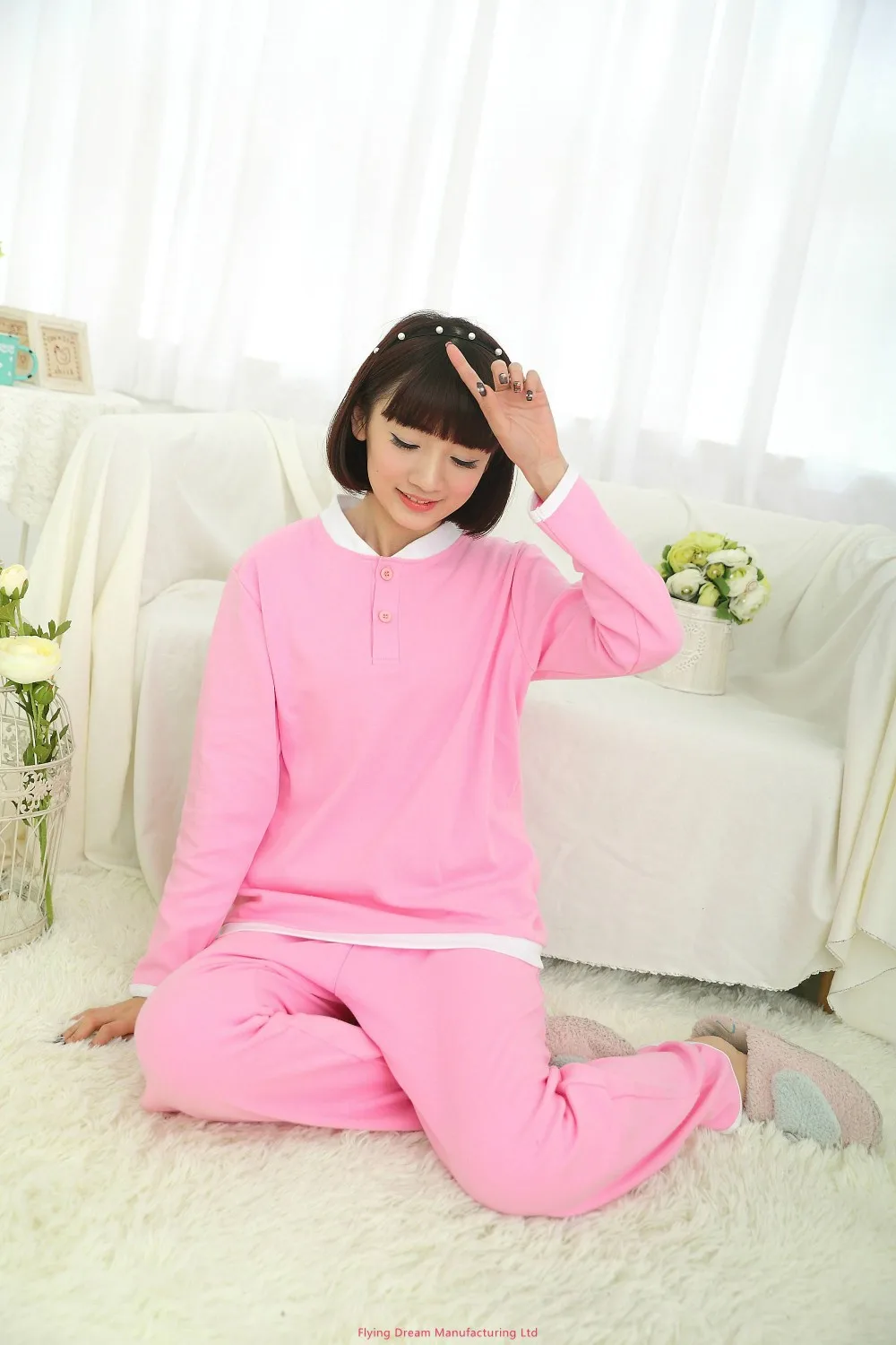 Весна осень аниме розовый стежок милый взрослый унисекс длинный рукав пара комплект пижам из хлопка пижамы для женщин мужчин M L XL