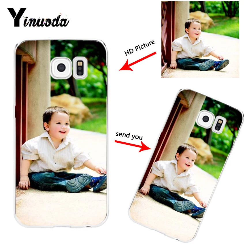 

Yinuoda Custom DIY Photo Soft Black TPU Phone Case For Samsung Galaxy S6 S7 Edge S8 Plus Customized Back Cover Free Logo Fee