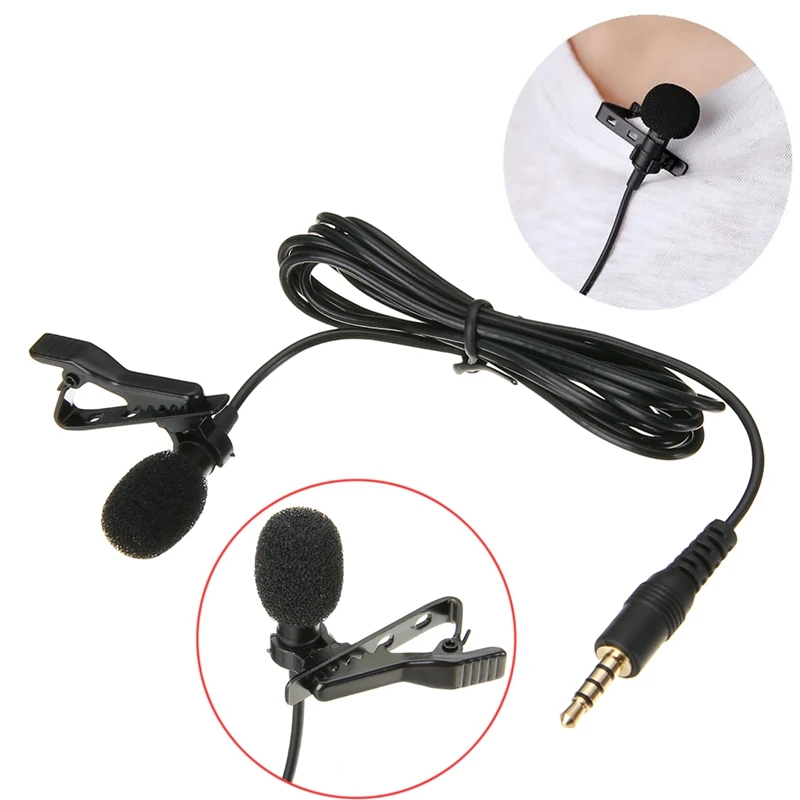 

Mayitr Clip-on Omnidirectional Lavalier Lapel Condenser Wired Microphone Mic for Phone Laptop for Smartphones Computer
