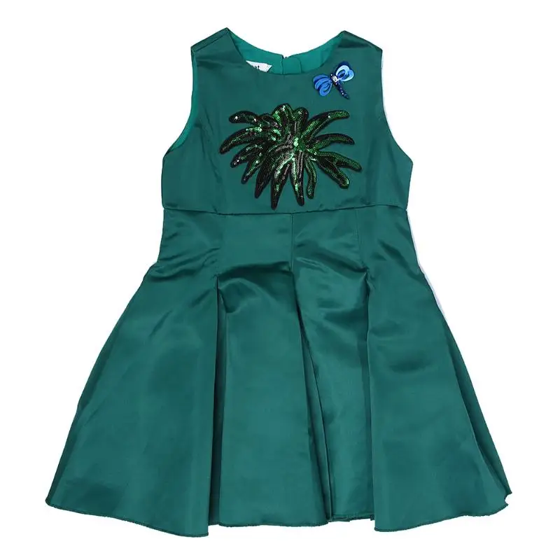 

Kids Girls Sleeveless Wedding Dress with Sequins