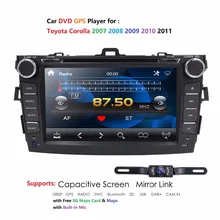 8G карты " 2 din MTK3360 автомобильный DVD Automotivo dvd-плеер для Toyota Corolla с Bluetooth Радио Стерео gps навигационная камера