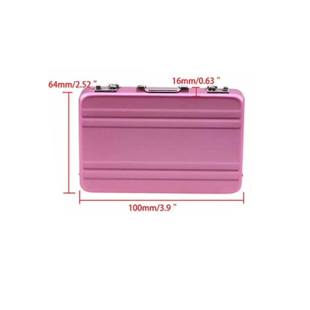 1/12 Dollhousepretend play Travel Metal pink Suitcase toy great dollhouse decoration Pink suit for 1/8 1/12 dolls