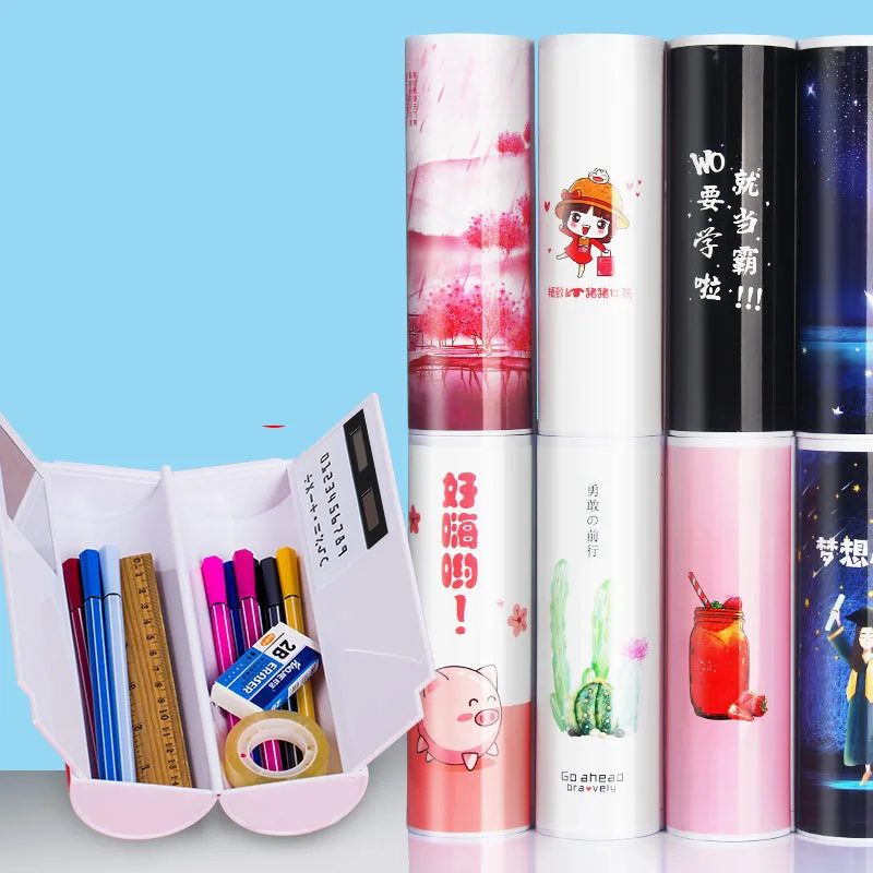 

Pencil box school supplies stationery gift pencil box school cute pencil box school tools with calculator mirror whiteboard