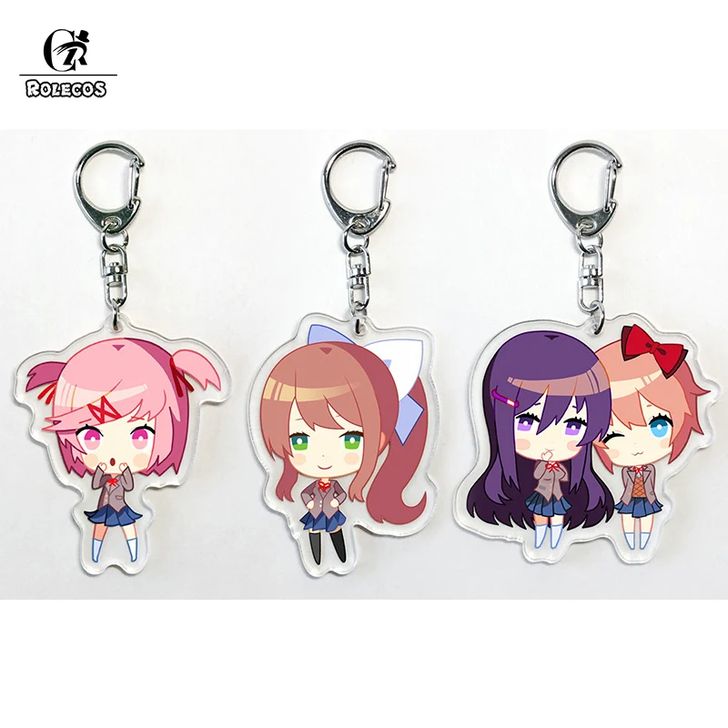 Игра ROLECOS Doki Literature Club Monika Natsuki Sayori Yuri аксессуары для косплея акриловый кулон