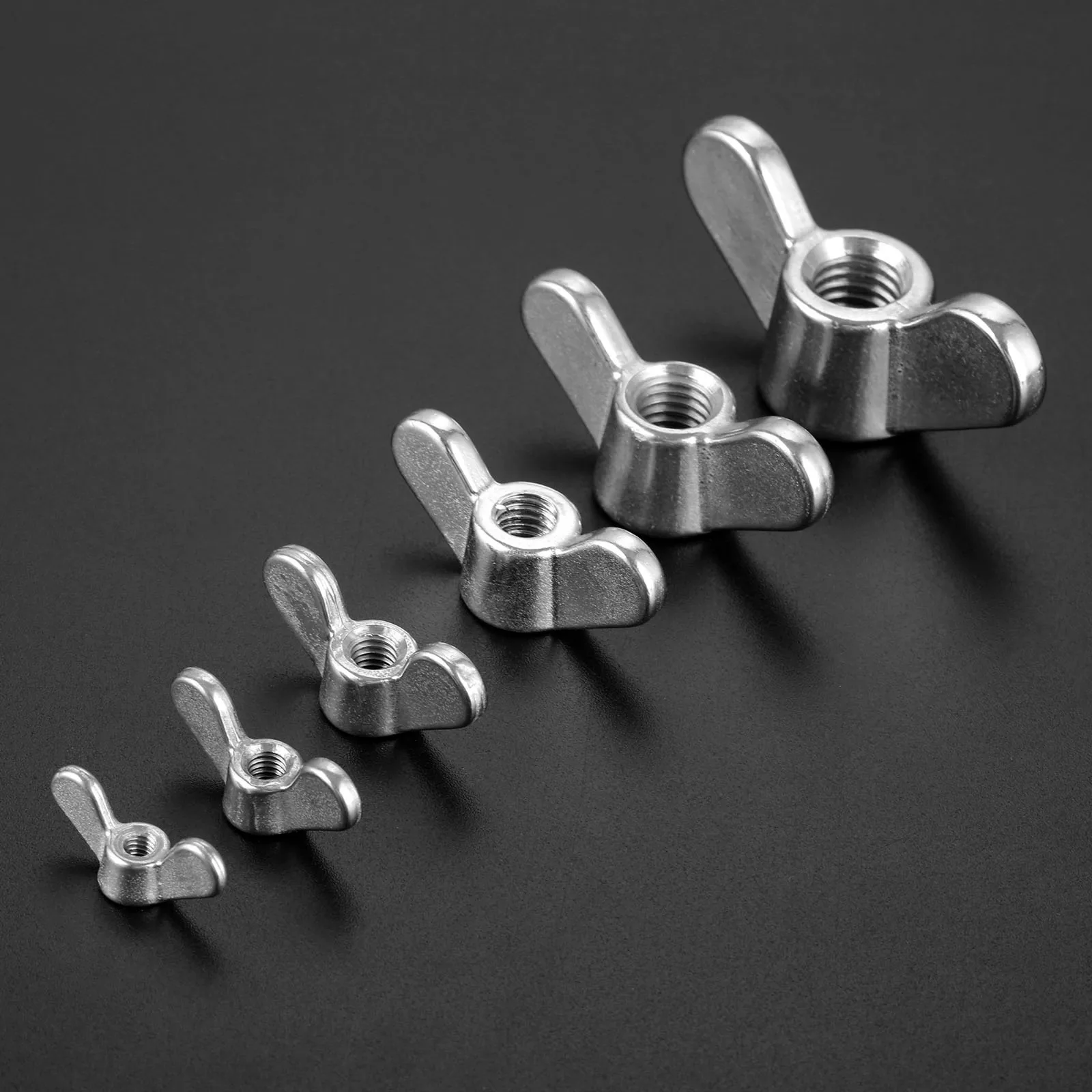 10 Pcs Marine 304 Stainless Steel Butterfly Wing Nuts Hand Tighten Claw Nut Screws M4 M5 M6 M8 M10 M12 Rowing Boats Accessories