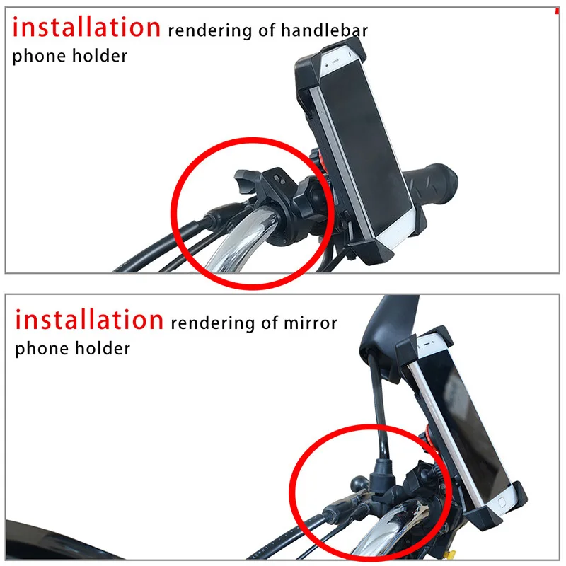 ACCNIC Универсальный мотоциклетный велосипедный держатель для телефона с USB зарядным устройством для iPhone X 7 Plus samsung Moto bike держатель для мобильного телефона