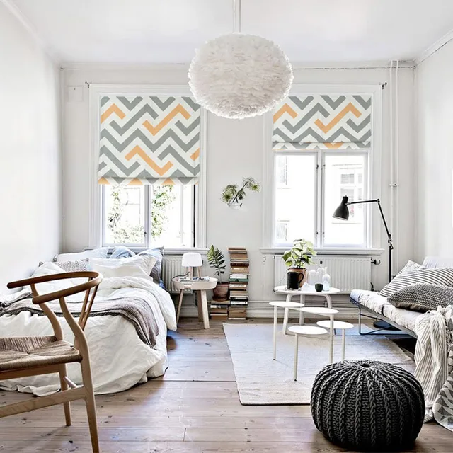 Us 380 Modern Minimalist Scandinavian Geometric Lattice Lift Roman Curtain Living Room Bedroom Bay Window Curtain Customization In Curtains From Us 380 Modern Minimalist Scandinavian Geometric Lattice Lift Roman Curtain Living Room Bedroom Bay Window Curtain Customization In Curtains From