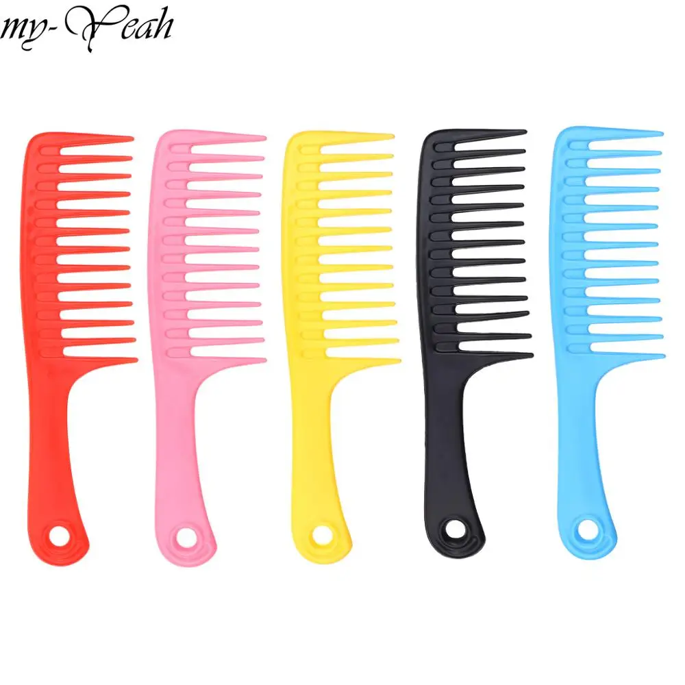 

Wide Tooth Hairdressing Comb Heat Resistant Woman Wet Detangle Curly Hair Brushes Pro Salon Styling Tools