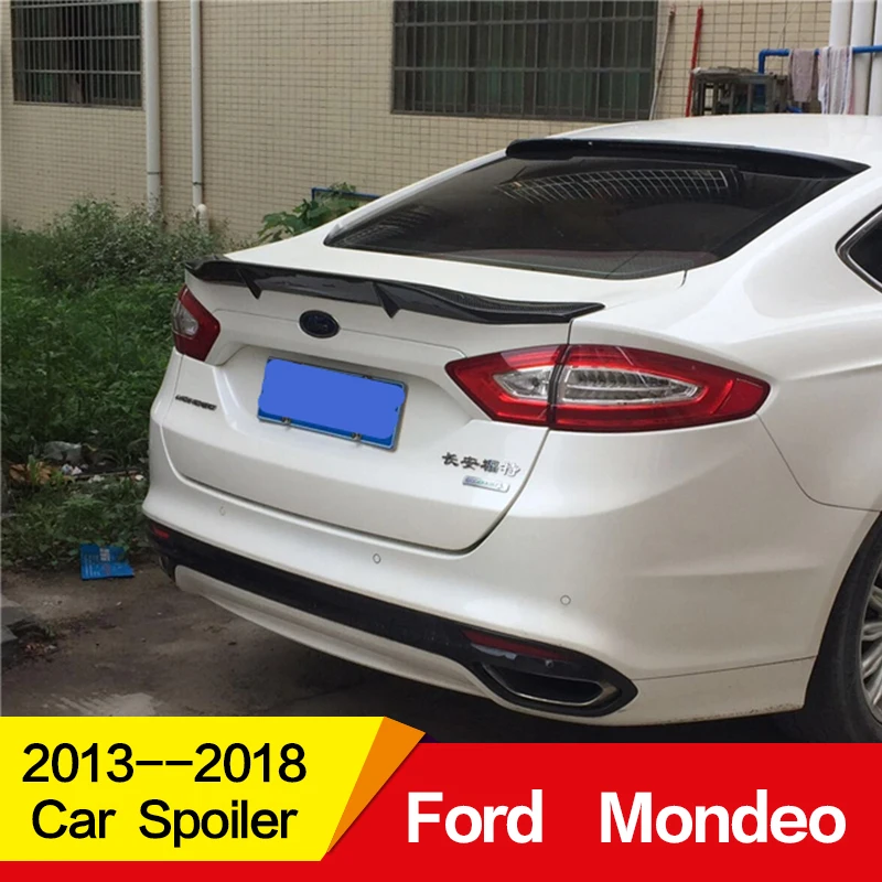 

Use for Ford Fusion spoiler 2013 14 15 16 17 18 year Mondeo carbon fibre Car refitt Accessorie Without Perforation