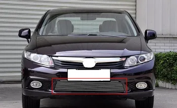 

Aluminium Front Lower Grille Grill Cover Trim Fit For Honda Civic 2012-2013 1PC