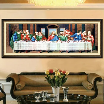 

101*48cm DIY Embroidery Kit Precise Printed The Last Supper Design Handmade Needlework Cross Stitch Set Embroidery DIY Needlewor