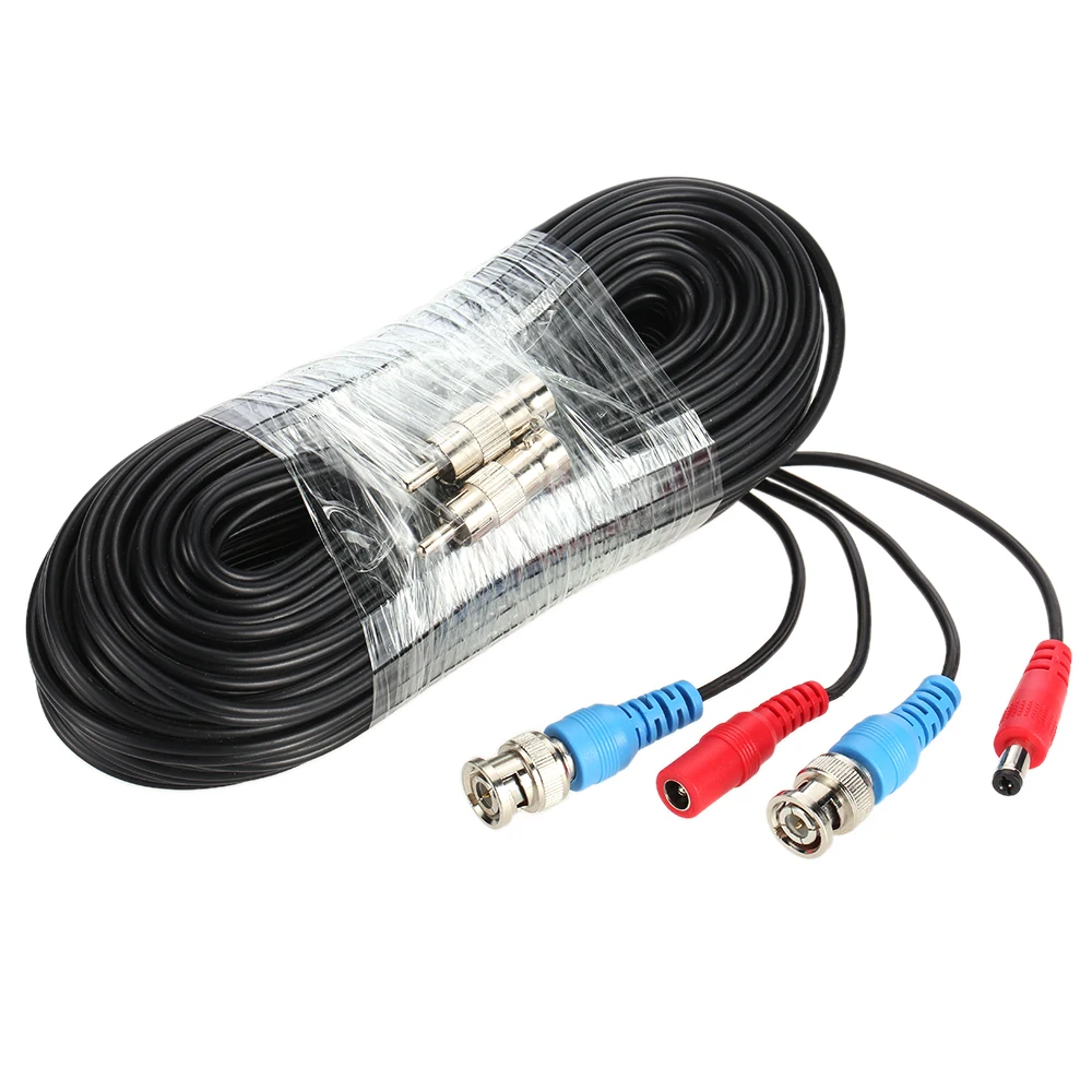 

Video Power Siamese BNC Cable 65ft 20m for Analog AHD Surveillance CCTV Camera DVR Kit Video Cable