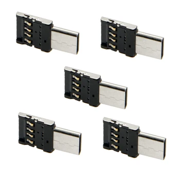 

Jimier 5pcs USB-C Type-C Ultra Mini to USB 2.0 OTG Adapter for Cell Phone Tablet & USB Cable & Flash Disk