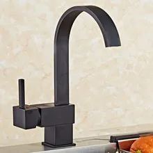 Роскошная бронзовая Одиночная Вращающаяся ручка для ванной для кухни для раковины смеситель для раковины ahg002